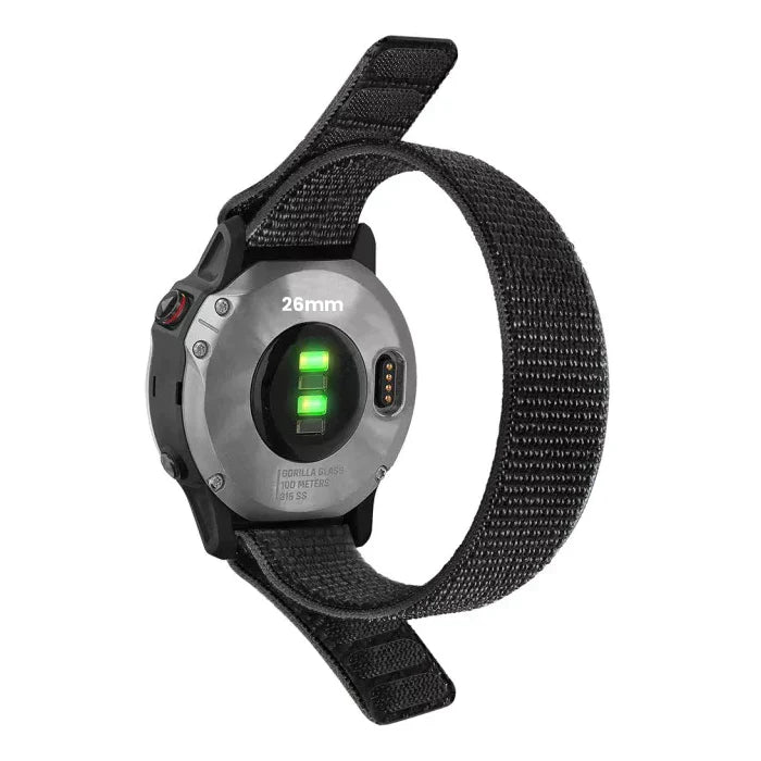 Forza 26mm Nylon Replacement Watch Strap For Garmin Fenix 7X/6X/5X/5X Plus/3 & More