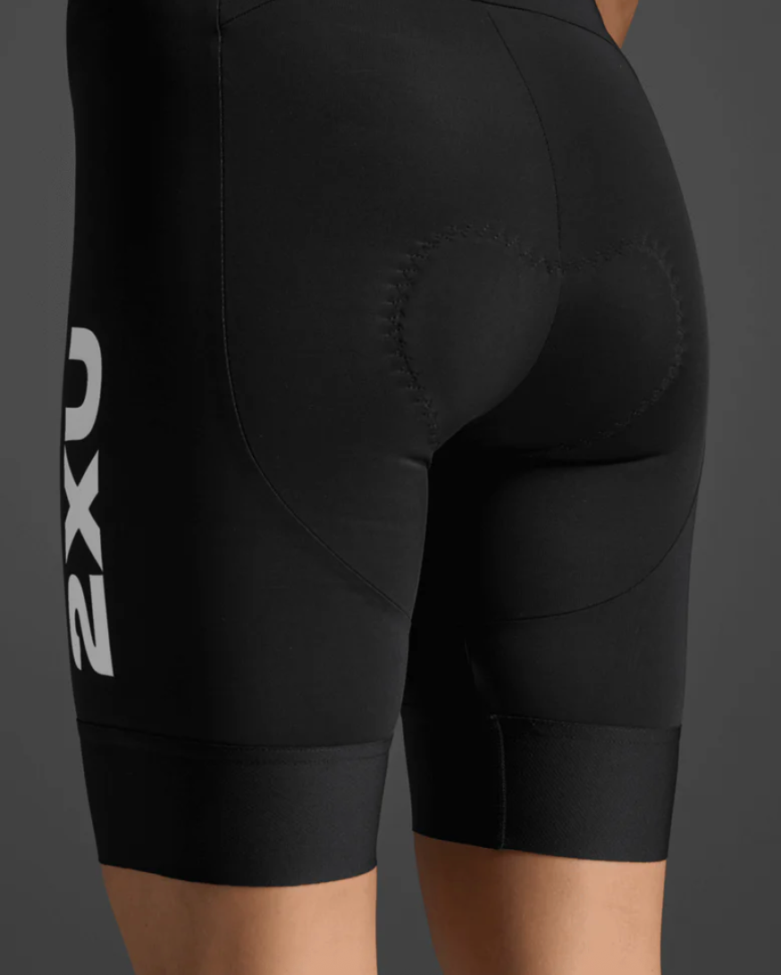 2XU Women's Aero Hex Sleeved Trisuit Black / White