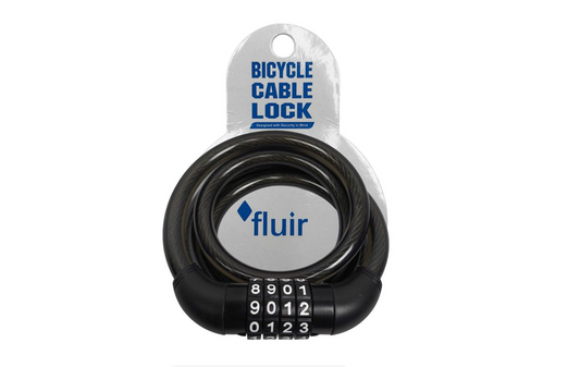 Fluir Bicycle Adjustable Combination Lock - 4 Digit - 10 x 1150mm